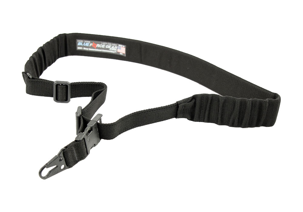 Blue Force Gear UDC One Point Padded Bungee Sling - Hook Adapter - Black