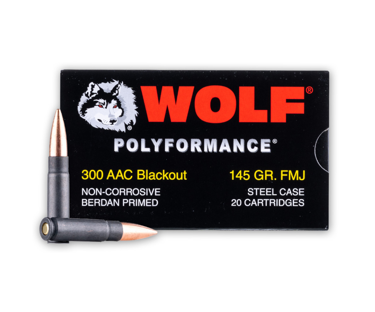 Wolf 300 Blackout 145 GR. FMJ Steel - 20RD