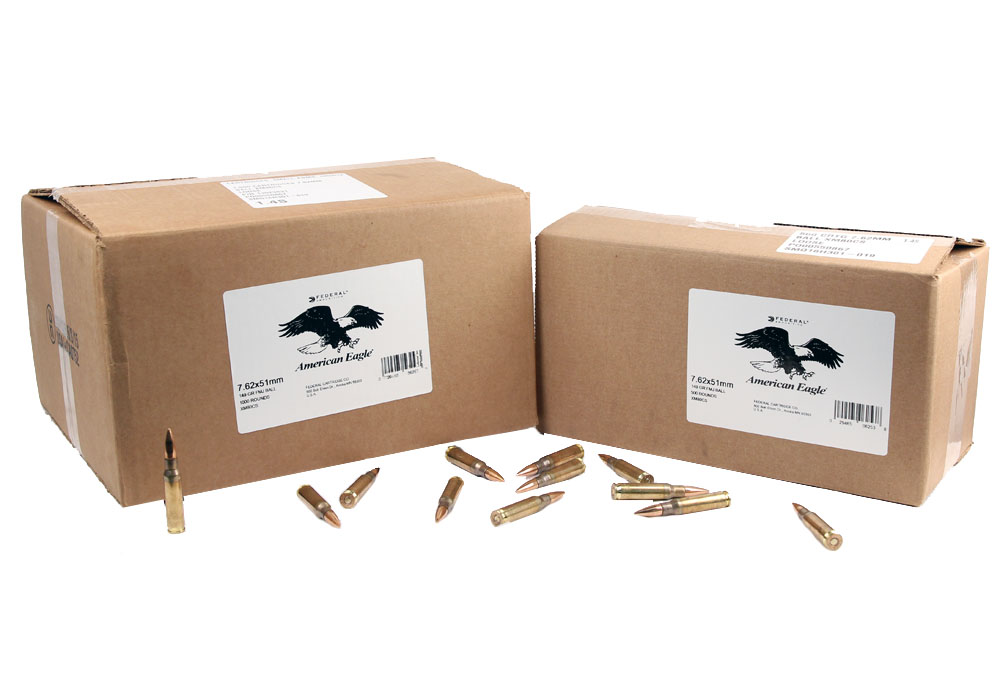 Federal American Eagle M80 7.62X51 NATO 149 GR. FMJ - 1000RD Case