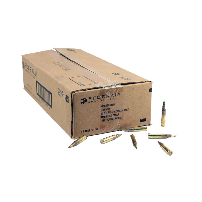 Federal Lake City M855 5.56mm 62GR FMJ - 600RD Case