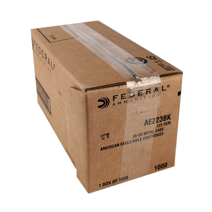 Federal American Eagle .223 55GR FMJ-BT - 1000RD Case