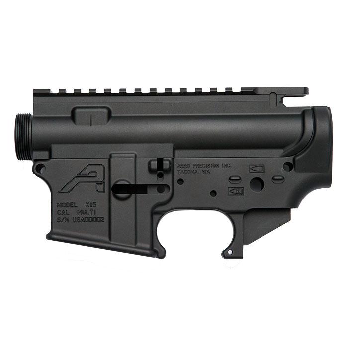 Aero Precision AR15 Stripped Upper/Lower Receiver Set - BLK