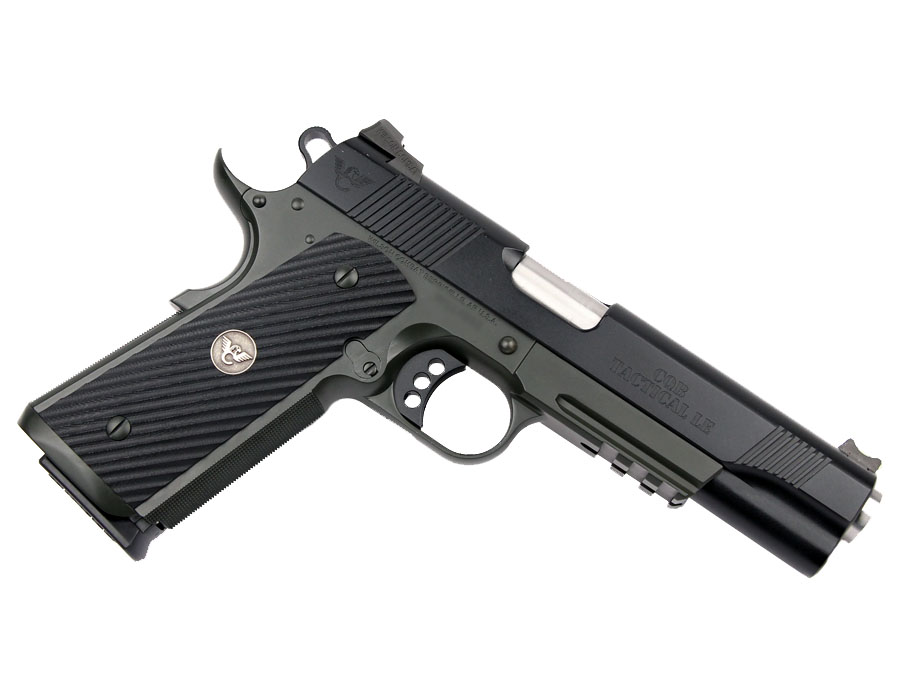 Wilson Combat CQB Tactical LE, Rail, 9mm, G10 Grips, Black/OD Green Wilson Combat CQB Tactical LE, Rail, 9mm, G10 Grips, Black/OD Green