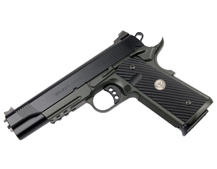 Wilson Combat CQB Tactical LE, Rail, 9mm, G10 Grips, Black/OD Green