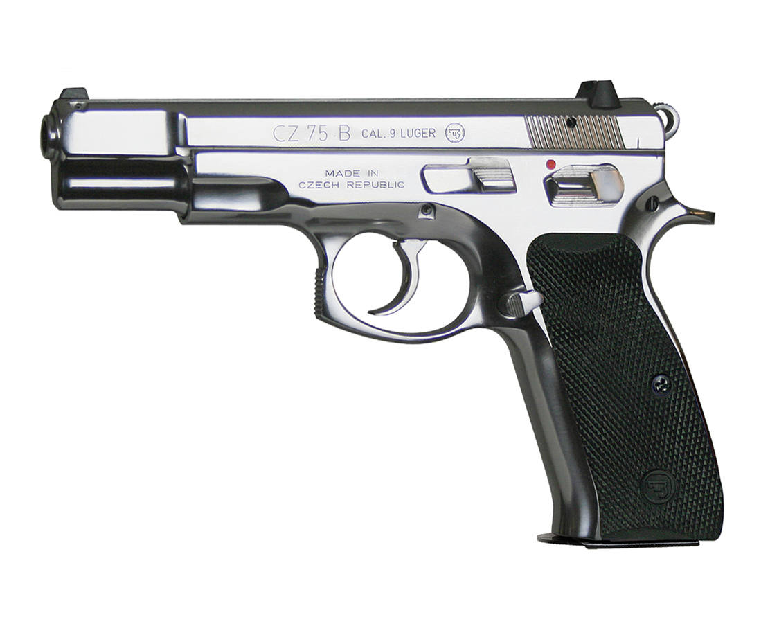 CZ-75B STAINLESS, Fixed Sights, 9mm