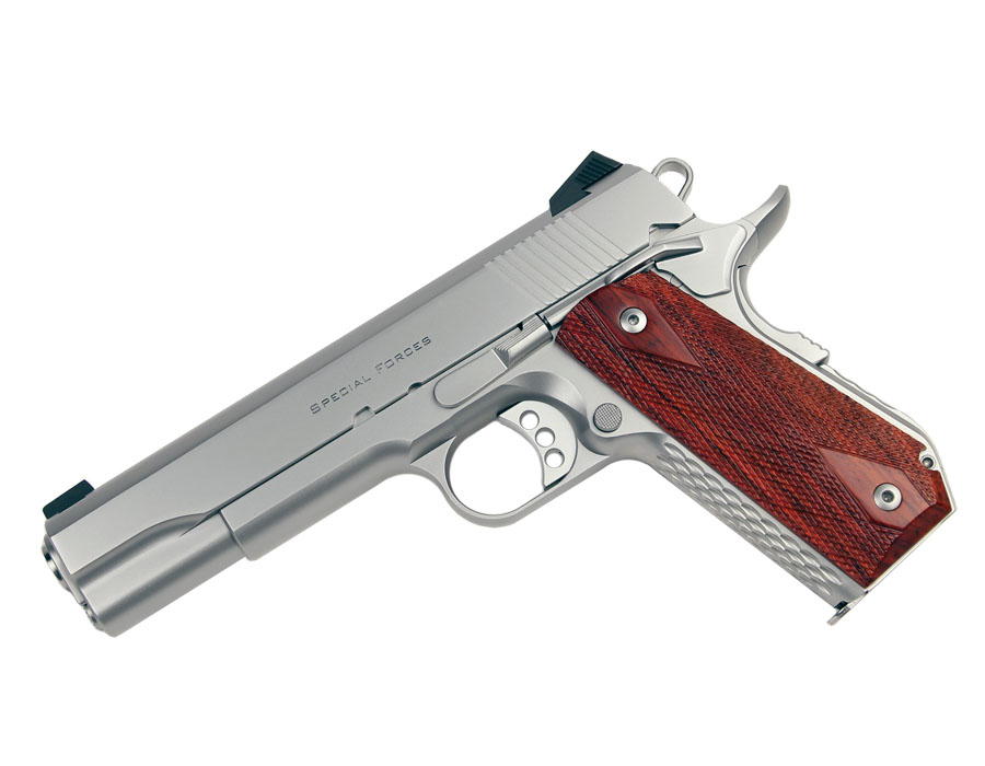 Ed Brown Special Forces, 5 inch, .45ACP, Stainless Steel, Night Sights, Bobtail