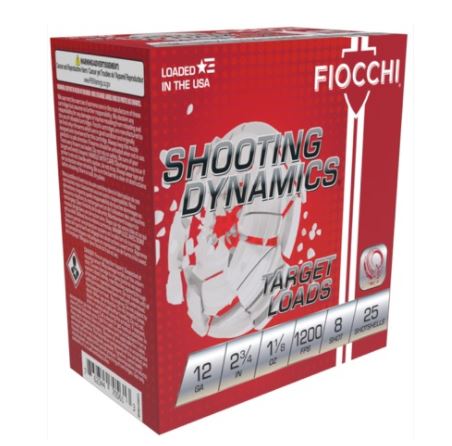Fiocchi 12SD1L8 Shooting Dynamics Target Load 12 Gauge 2.75