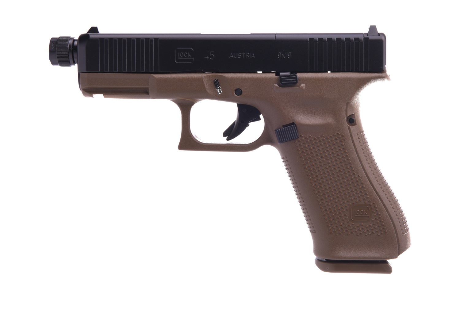 Glock 45 MOS 9mm Gen 5 Threaded Barrel - FDE