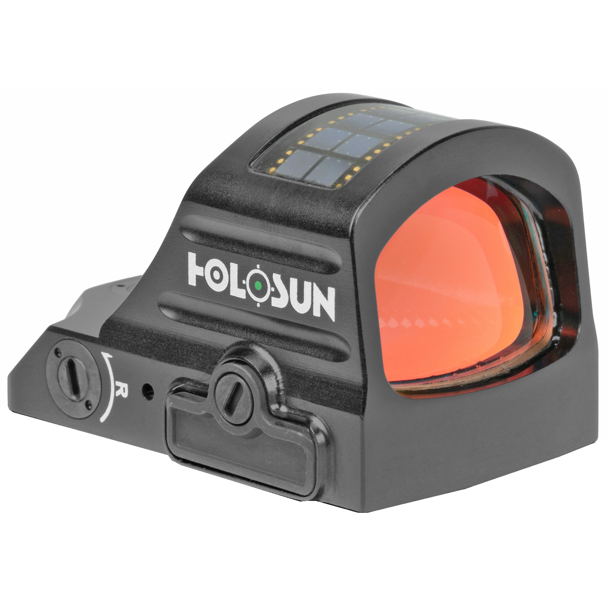 Holosun Technologies, 507C-GR-X2, Green Dot, 32 MOA Ring & 2 MOA Dot, Black Color, Side Battery, Solar Failsafe, Mount Not Included