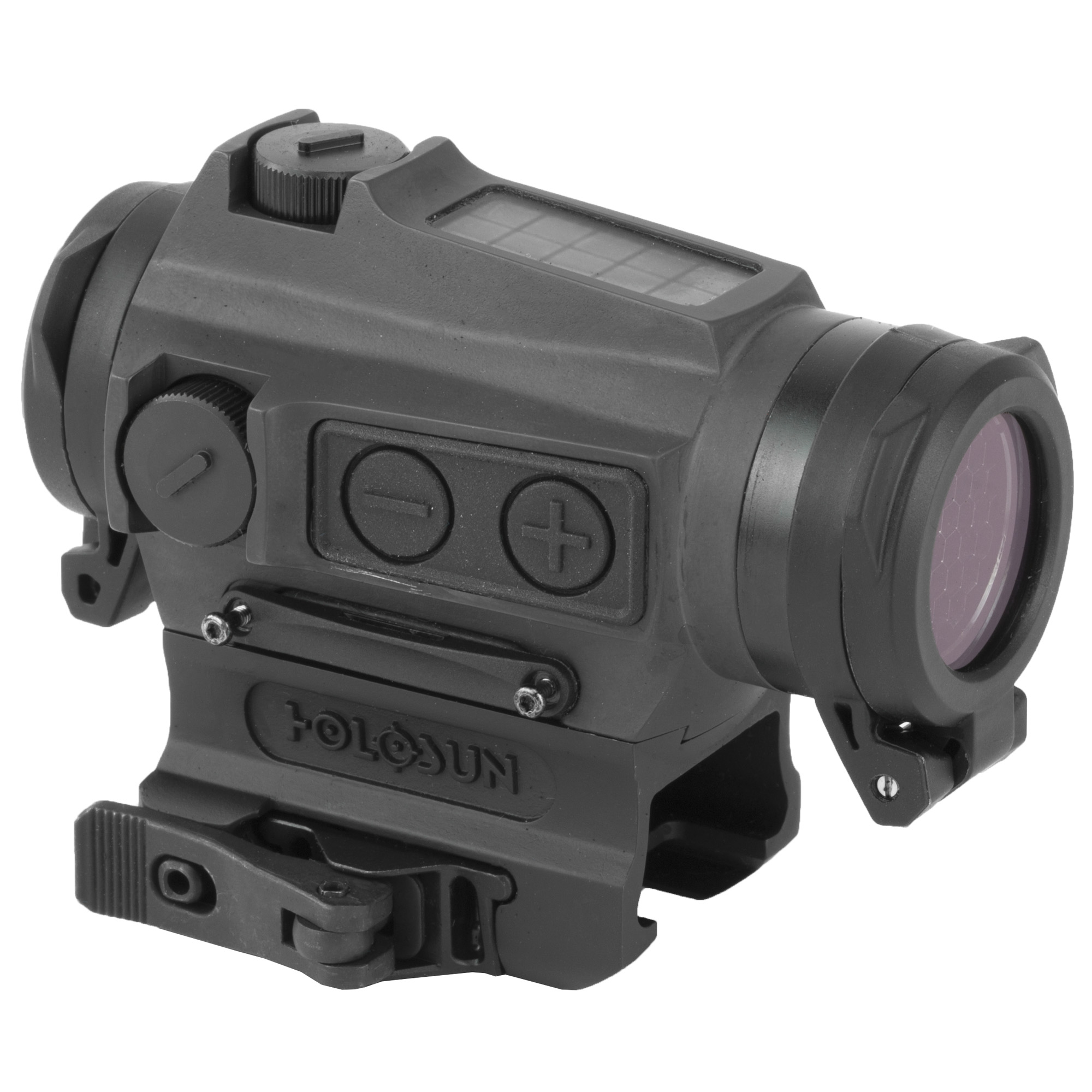 Holosun HE515CT-RD, Micro Titanium Red Dot, Red Reticle, Three Different Reticles, Solar, QD Mount, Black