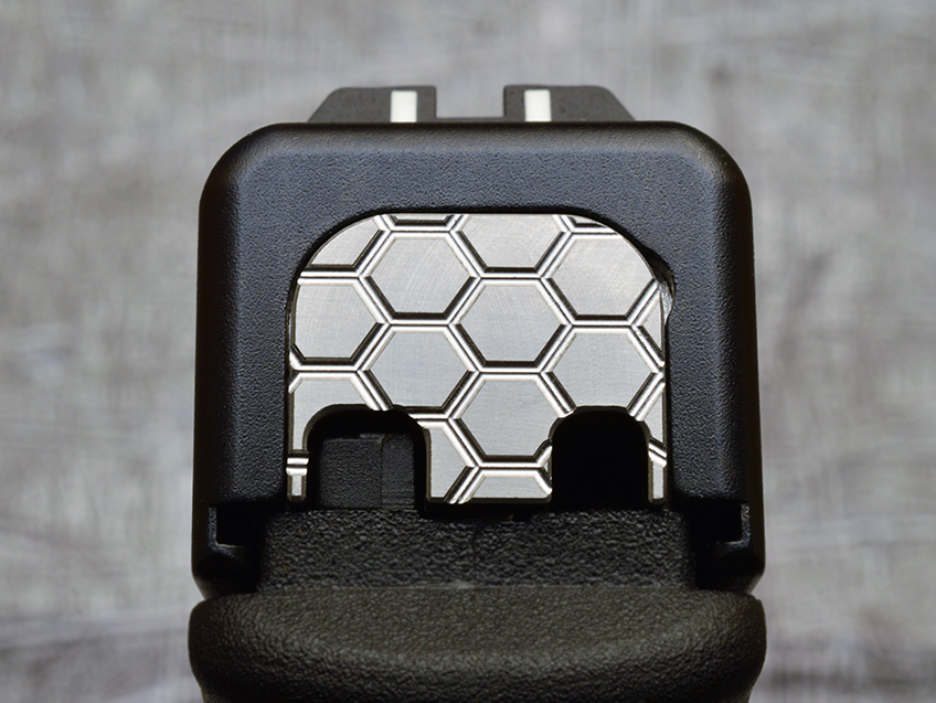 Milspin Custom Stainless Steel Back Plate For Glock Pistols