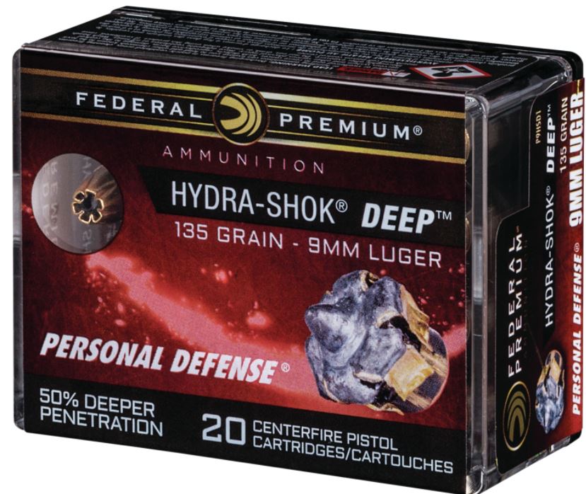 Federal Premium Hydra Shok Deep 135GR 9mm 