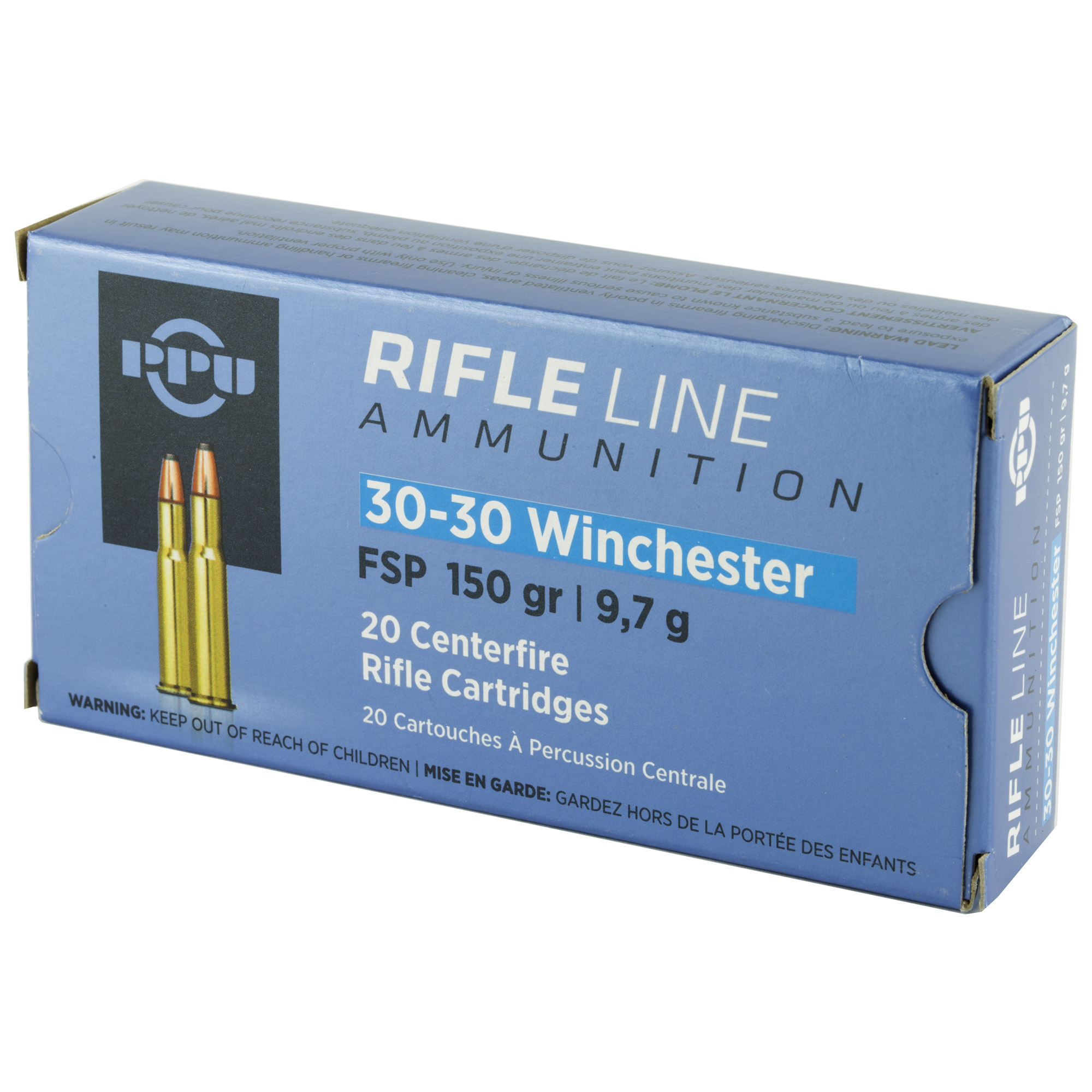 Prvi Partizan, Rifle, 30-30, 150 Grain, Flat Soft Point, 20 Round Box
