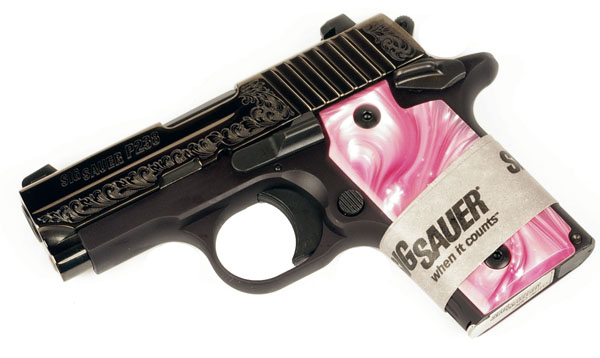 Sig Sauer P238 .380ACP Nitron Engraved Pink, Night Sights, SAO