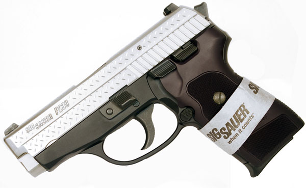 Sig Sauer P239 9mm, T-Tone DIAMOND PLATE, SigLite Night Sights, DA/SA