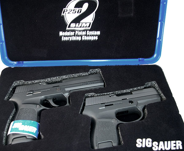 Sig Sauer P250 Full Size, with Sub-Compact X-Change Kit and Grip Module, .40SW, Nitron, Contrast Sights