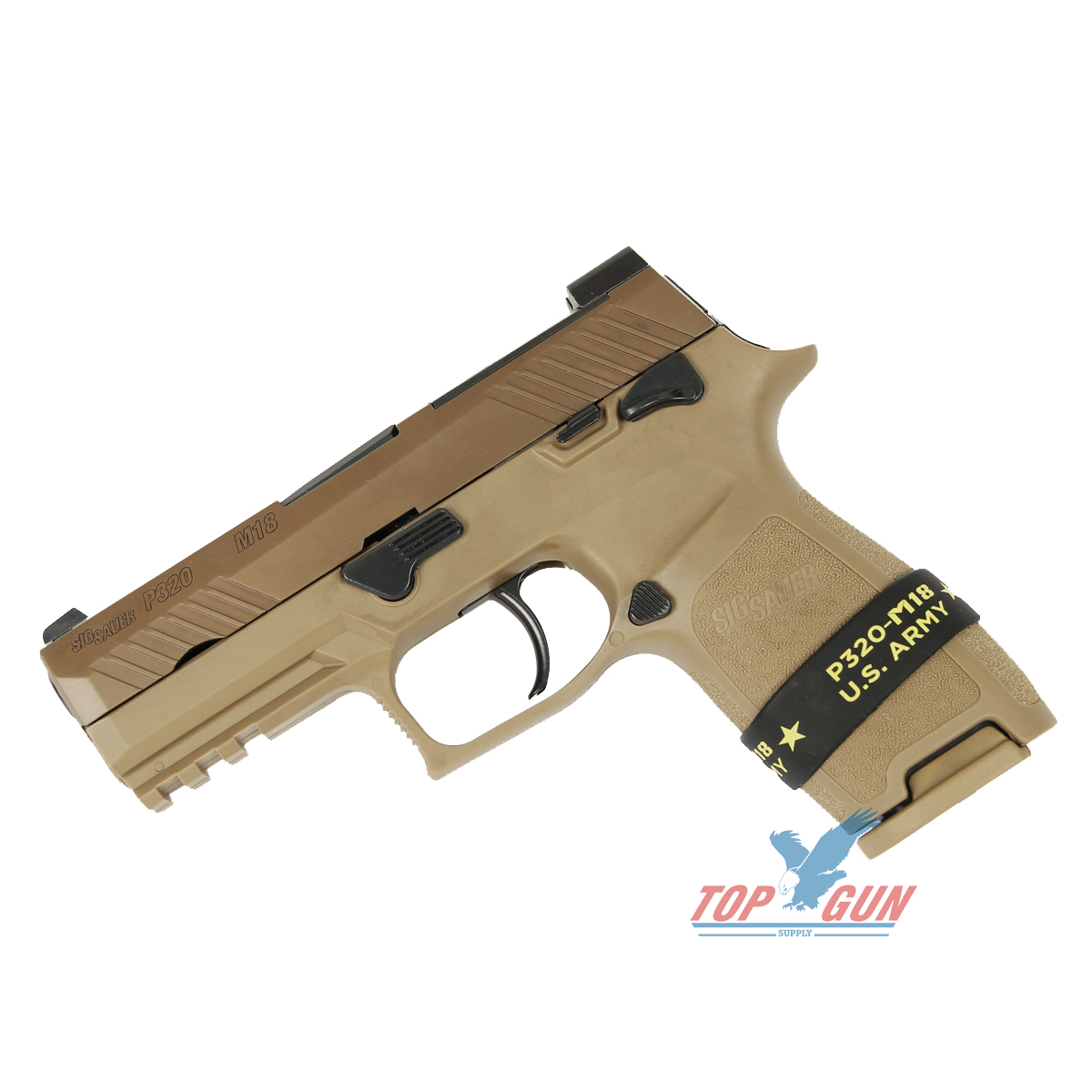 Sig Sauer P320 M18, 9mm, Coyote Tan, Night Sights, Manual Safety
