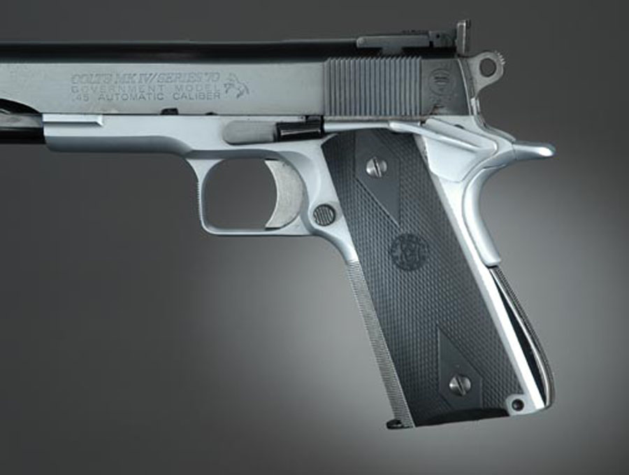Hogue Rubber Checkered Reproduction Grips 1911 GOVT