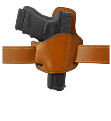 Gould & Goodrich Low Profile Belt Slide Holster 895, Right Hand, BROWN - UNIVERSAL MED AUTO/SM REVOLV