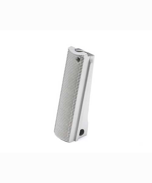 Wilson Combat Checkered Mainspring Housing, Govt/Comm, Flat - STAINLESS