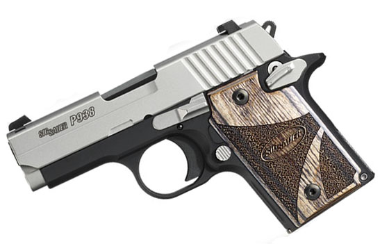 Sig Sauer P938 9mm, Night Sights, Blackwood
