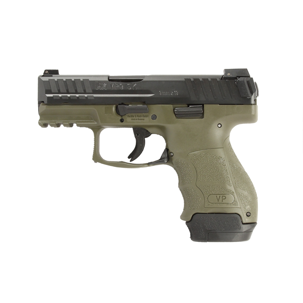 H&K VP9SK 9mm Striker Fired, Tritium Night Sights, 3 Mags - Green