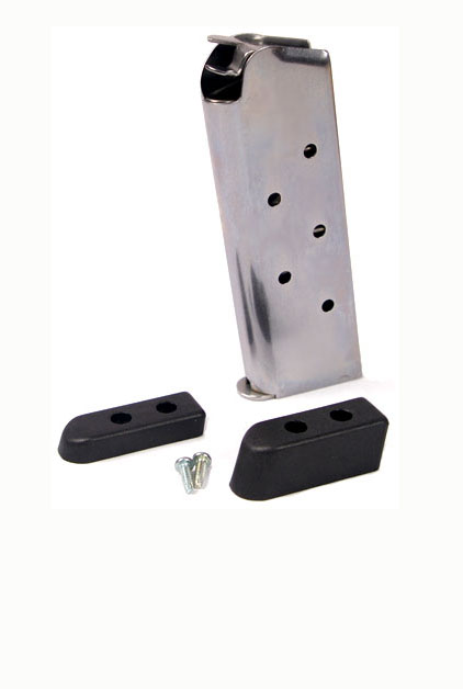 Check-Mate .45ACP, 6RD Compact, SS, Bumper Pads - Officer's Size 1911 Magazine