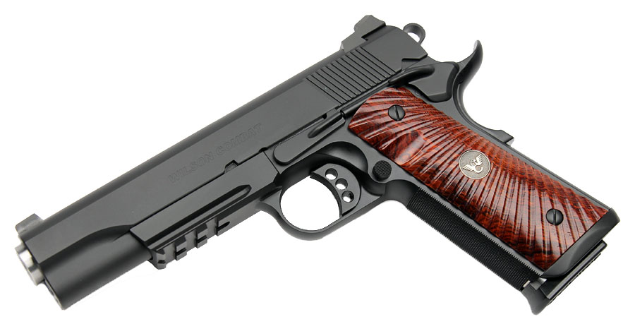 Wilson Combat CQB Tactical LE, Rail, Cocobolo Grips, No Front Cocking Serrations, Ambi Safety