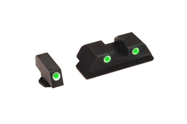 Ameriglo Tritium Night Sight Set - CLASSIC - Glock 10mm, .45, .357 - Green/Yellow