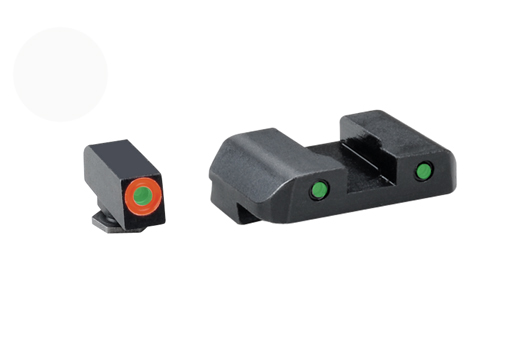 Ameriglo Tritium Night Sight Set - Spartan Tactical - Glock 10mm, .45, .357, - Green/Green