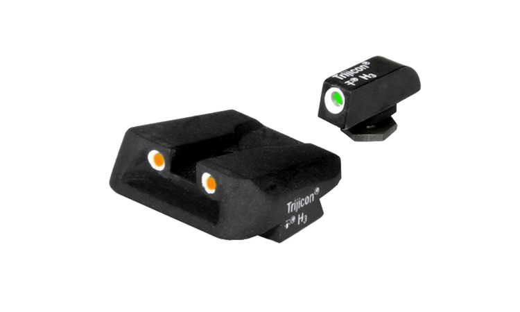 Trijicon Night Sight Set - GLOCK 3 DOT w/NOVAK REAR - Orange