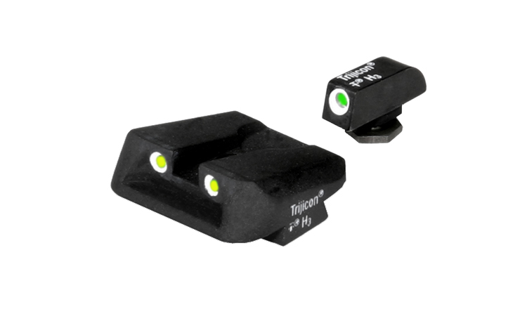 Trijicon Night Sight Set - GLOCK 3 DOT w/NOVAK YELLOW REAR