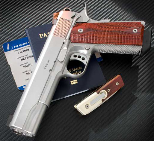 Ed Brown Kobra, 5 inch, .45ACP, S-Grey, 3.5 Trigger, BT, Engraved