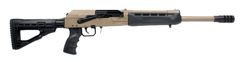 Izhmash Saiga 12 Semi-Automatic Tactical Shotgun, 12 Gauge - FDE/BLK