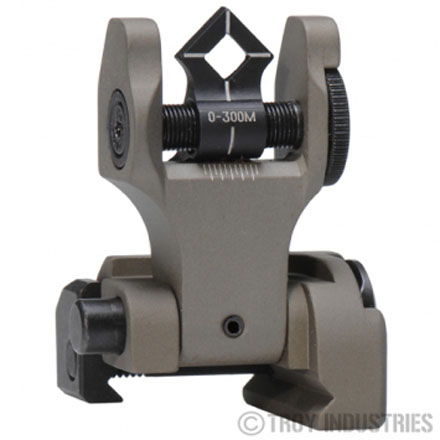 Troy Industries Di-Optic Aperture Rear Folding Battle Sight - FDE