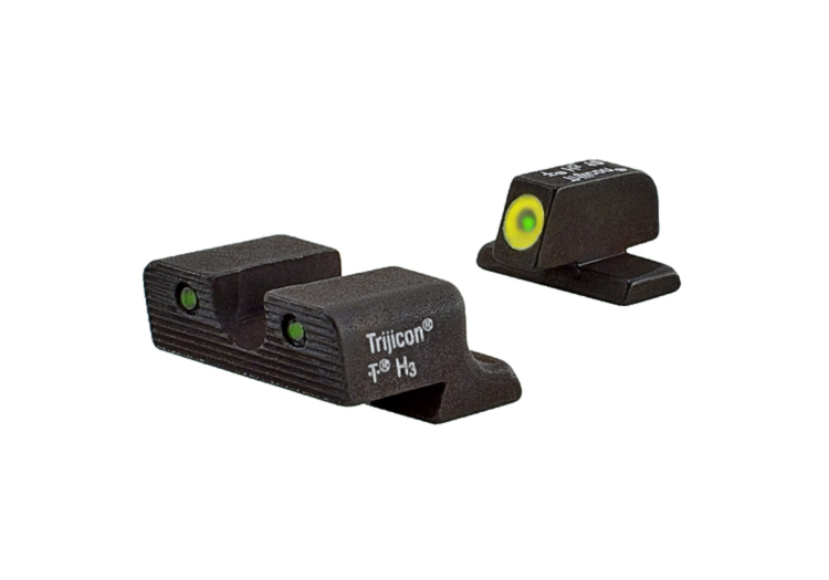 Trijicon HD Night Sight Set - Springfield XD/XDM - YELLOW OUTLINE FRONT