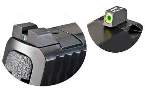 Ameriglo Tritium Night Sight Set - BOWIE - Smith-Wesson M&P Pistols - Green/Green (lumi-lime outline)