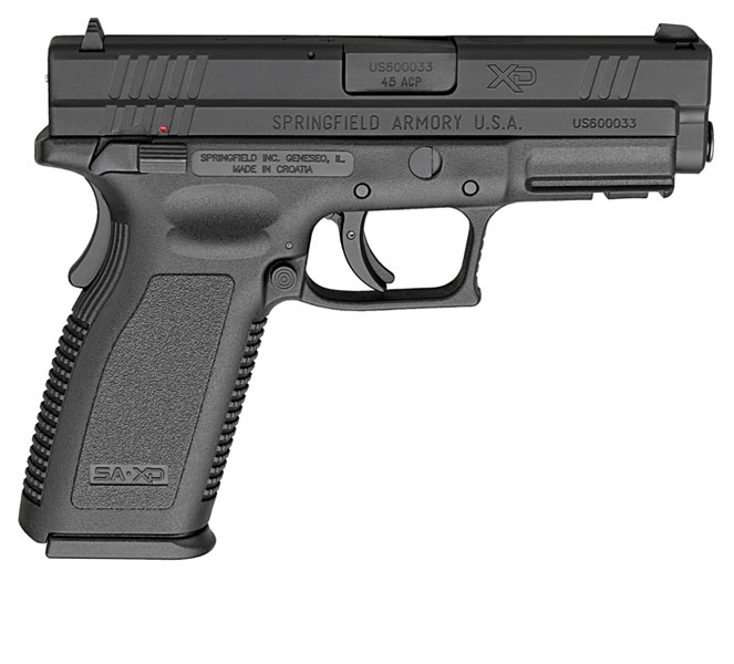 Springfield Armory XD45, Thumb Safety, Fixed Sights, .45ACP, 4