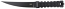 CRKT 6.50" Fixed Plain Black Matte Baked-On Anti Rust SK-5 Steel Blade/Black w/Carved X's G10 Handle Includes Sheath