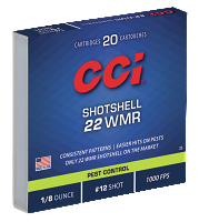 CCI Pest Control 22WMR 52gr #12Shot - 20RD
