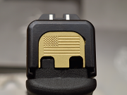 Milspin Custom Back Plate - US Flag - Glock 43/43X/48 - Brass Milspin Custom Back Plate - US Flag - Glock 43/43X/48 - Brass