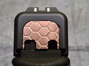 Milspin Custom Back Plate - Honeycomb - Standard Glock - Copper Milspin Custom Back Plate - Honeycomb - Standard Glock - Copper