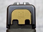 Milspin Custom Back Plate - Army - Glock 43/43X/48 - Brass Milspin Custom Back Plate - Army - Glock 43/43X/48 - Brass
